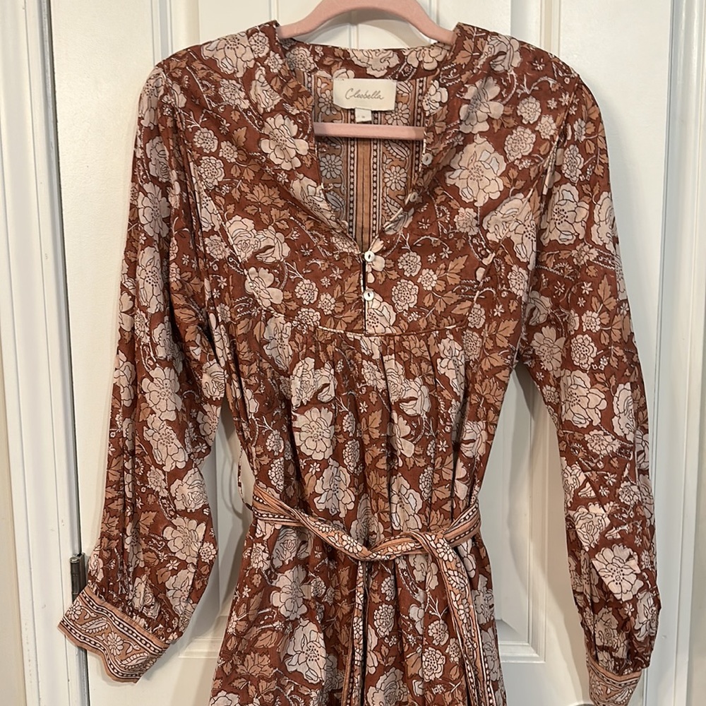 Cleobella Lennox Mini Dress Rhada Block Print Size Small - Picture 2 of 8